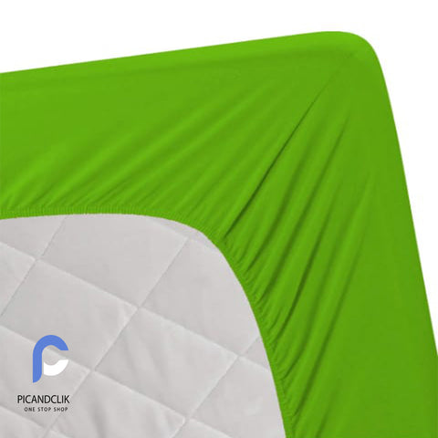 Jersey Bed Fitted Sheet - Green