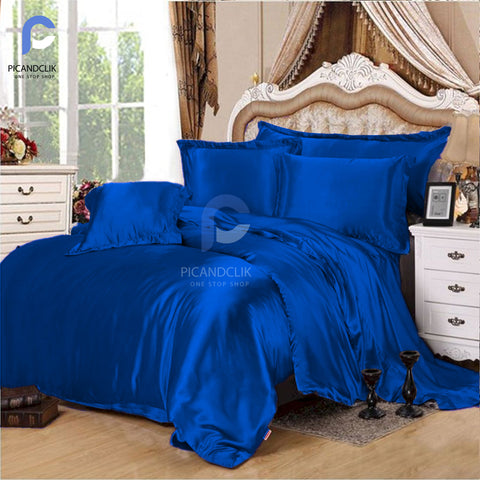 4Pcs Satin Silk Bed Set