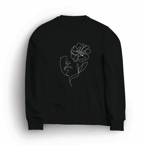 Cleve Ladies Flower Printed Sweatshirt