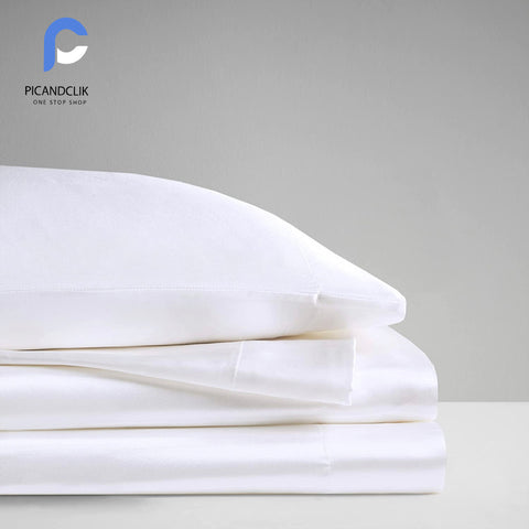 3Pcs Satin Silk Bedsheet - Cream Color
