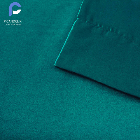 3Pcs Silk Bedsheet - Teal Color