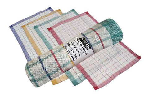Multi check yarn dyed Kitchen Towel 3 pcs pack